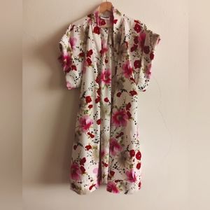 Knee-length Floral Kimono